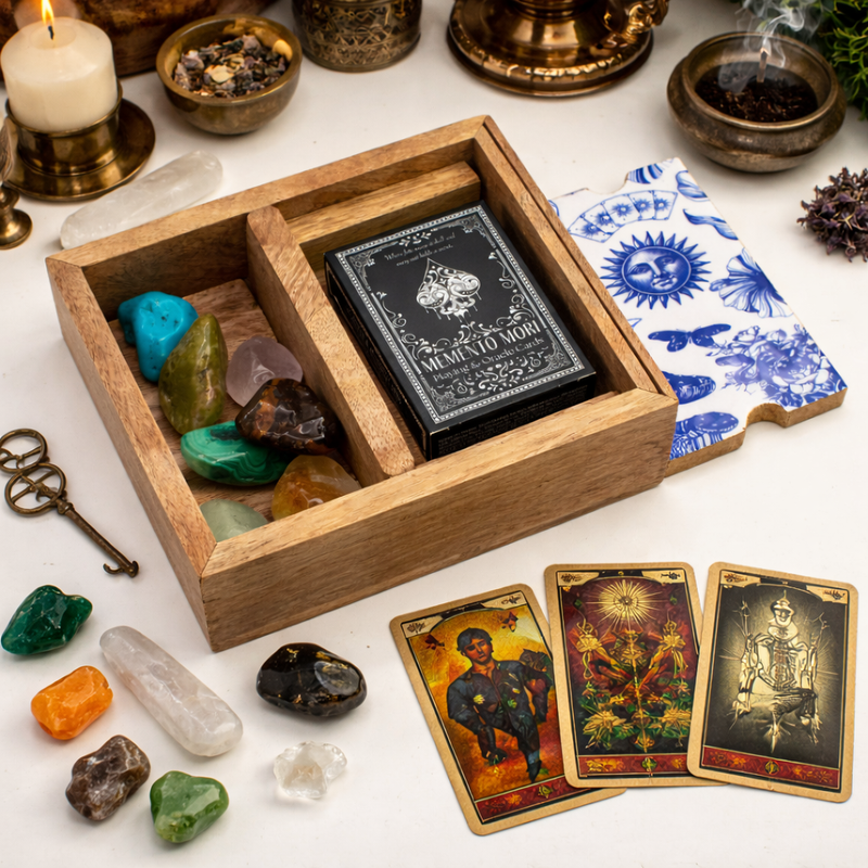 Two Section Card Box with Card Holder