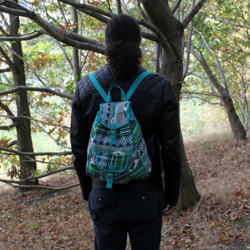 Sac à Dos Jacquard - Sarcelle