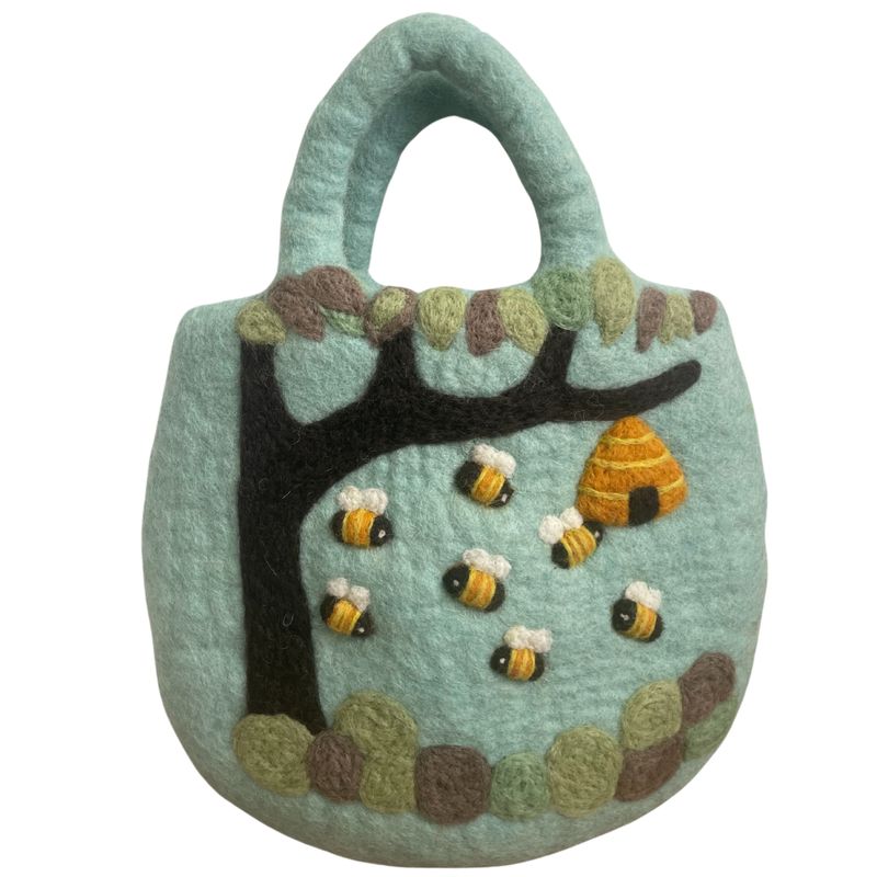 Sac en Feutre Arbre & Ruche - 35x27cm
