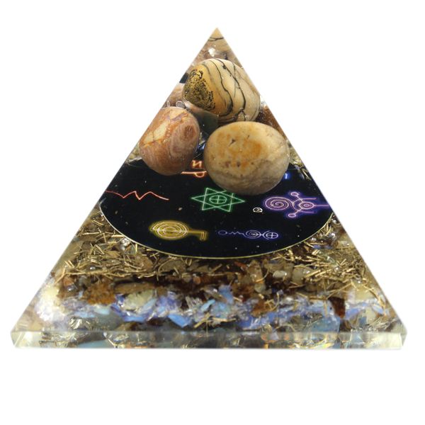 Pirâmide de Orgonite - Reiki Meia-Noite - 70mm