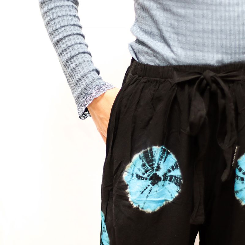 Japanese Style Lounge Pants - Med -Black, Blue