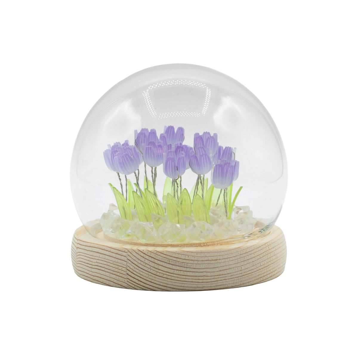 Cúpula de jardim Brillo Floral - 20 tulipas - LED USB