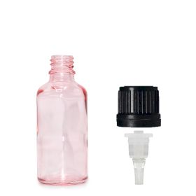 10ml Sticlă Roz cu Pipetă - Cu Capac cu Picurător