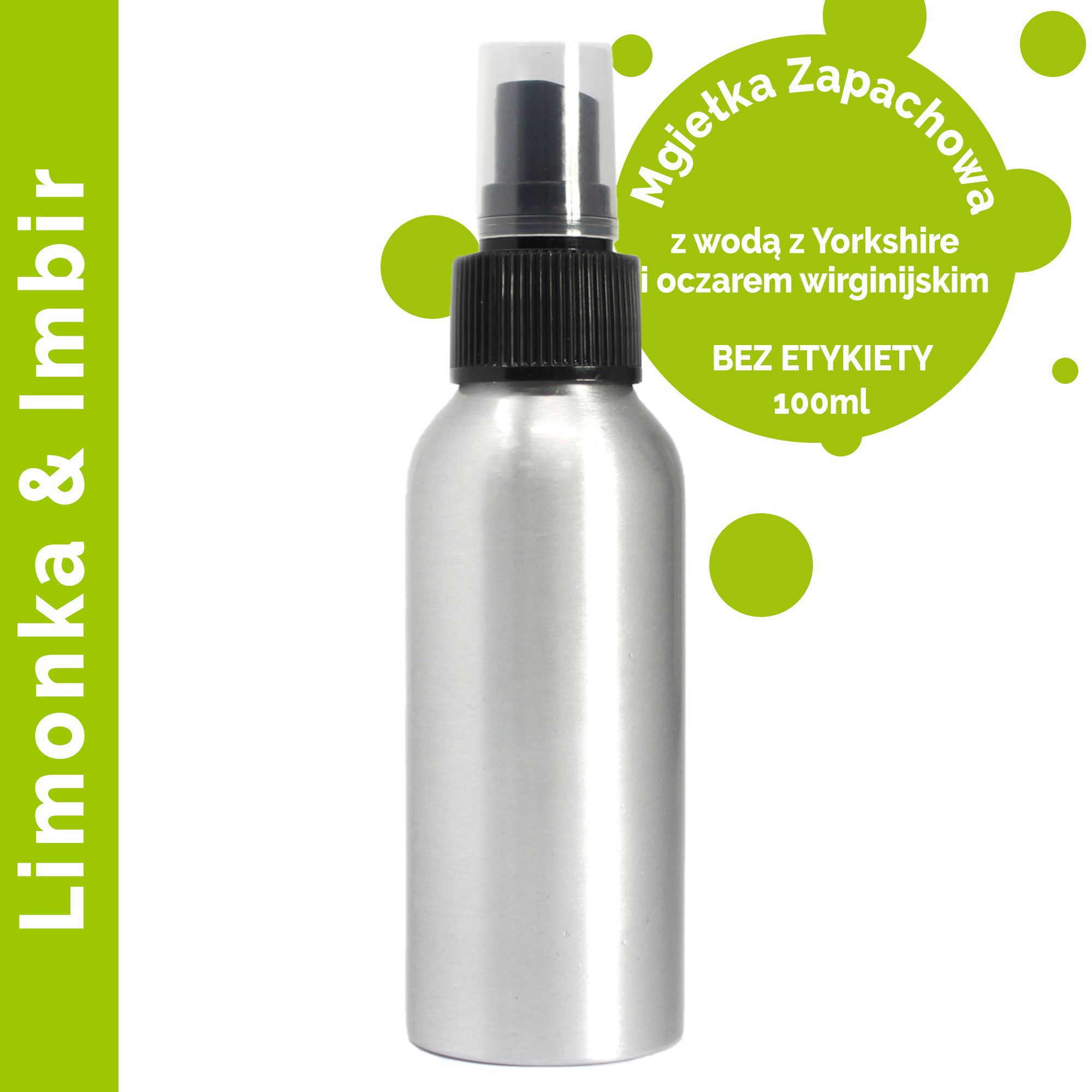 100ml Sprej s Eteričnim Uljima Limeta i Đumbir - Bez Etikete