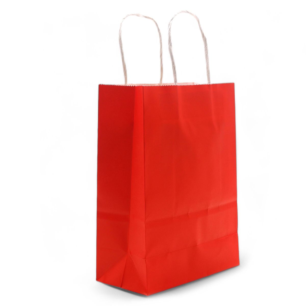 Saco de papel grande com alça (26x32x12 cm) - Vermelho (130 g)