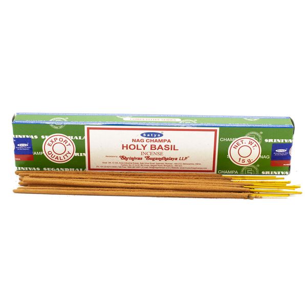 Ароматни Тамянови Пръчици "Satya" - 15гр - Nag Champa Тулси (свещен босилек)