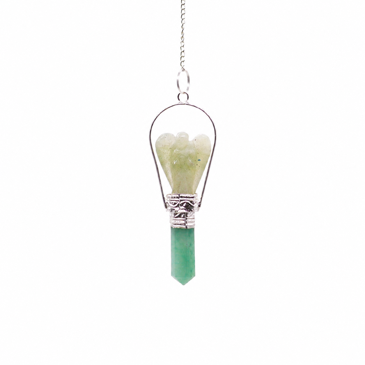 Angel Pendulum with Ring- Green Aventurine