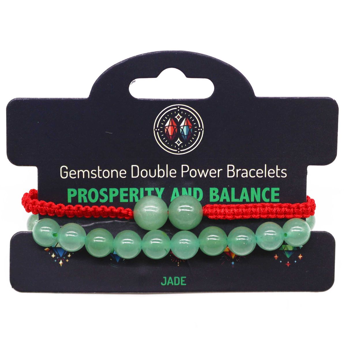 Pulseiras de Duplo Poder com Pedras Preciosas - Jade
