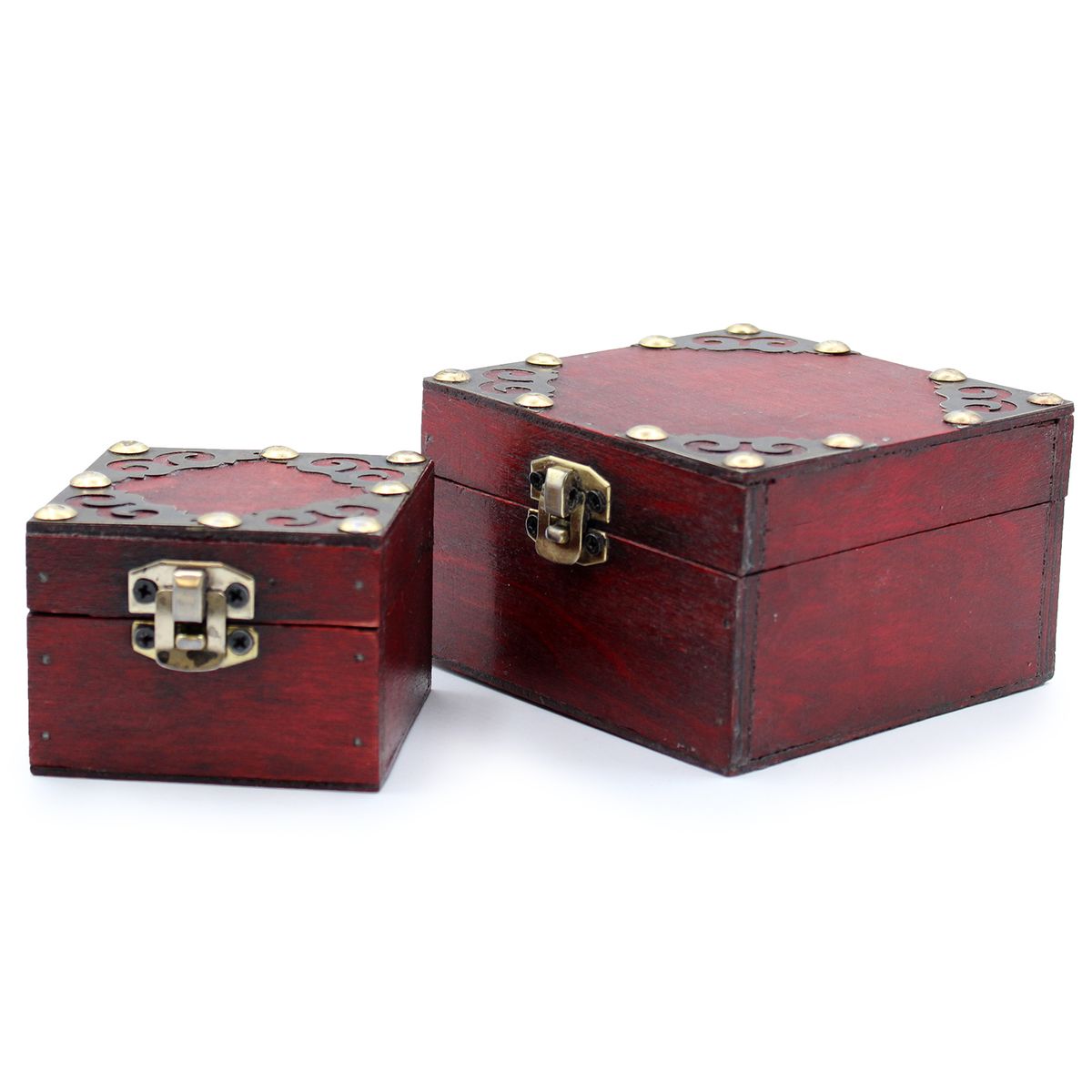 Conjunto de 2 caixas góticas quadradas