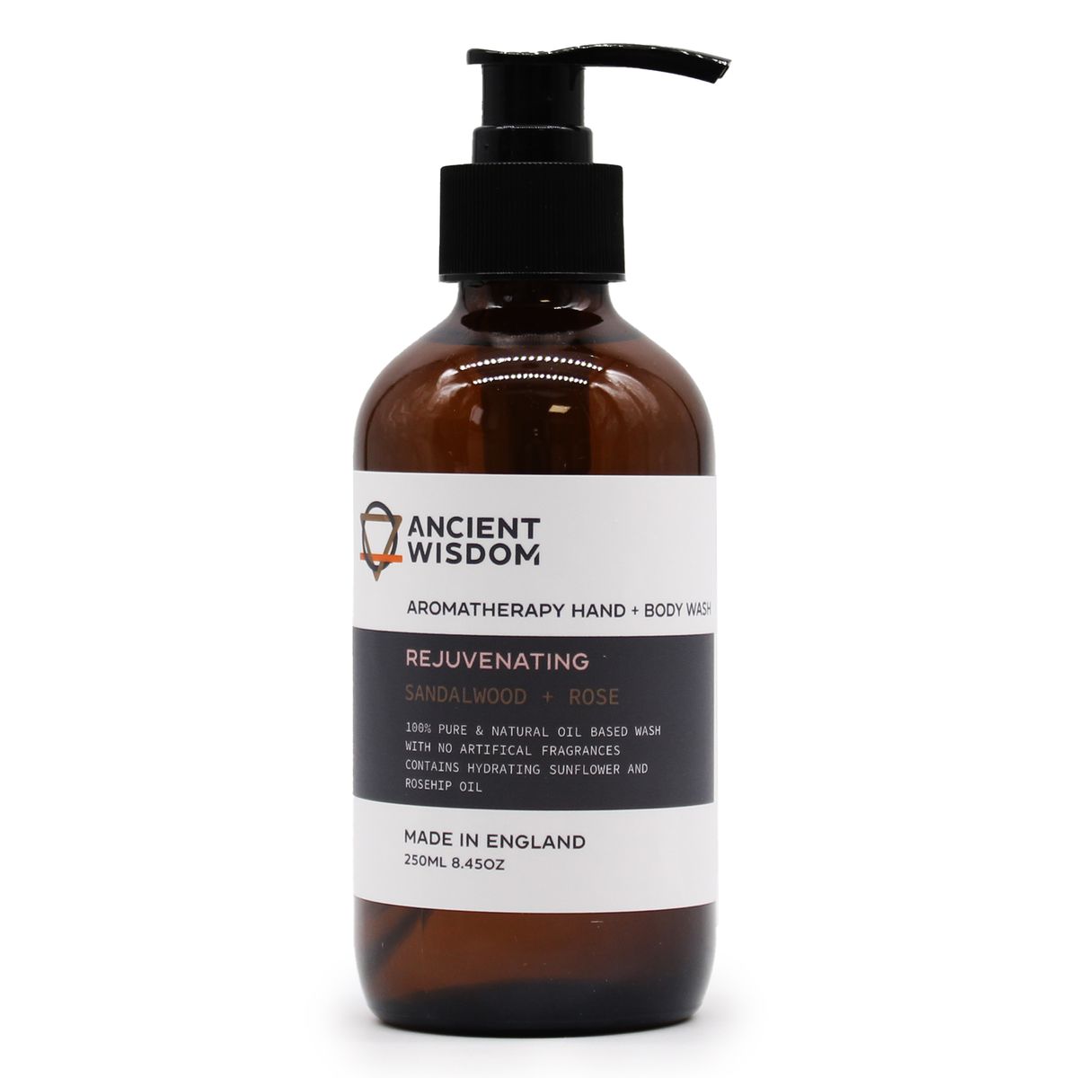 Sabonete líquido para mãos e corpo de sândalo e rosa 250 ml