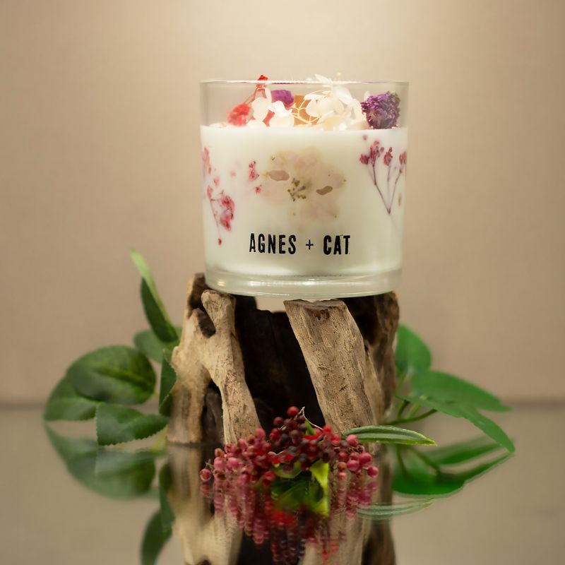 Agnes + Cat Extra Large  Crackle Soy Candle - Roses of Sawrey