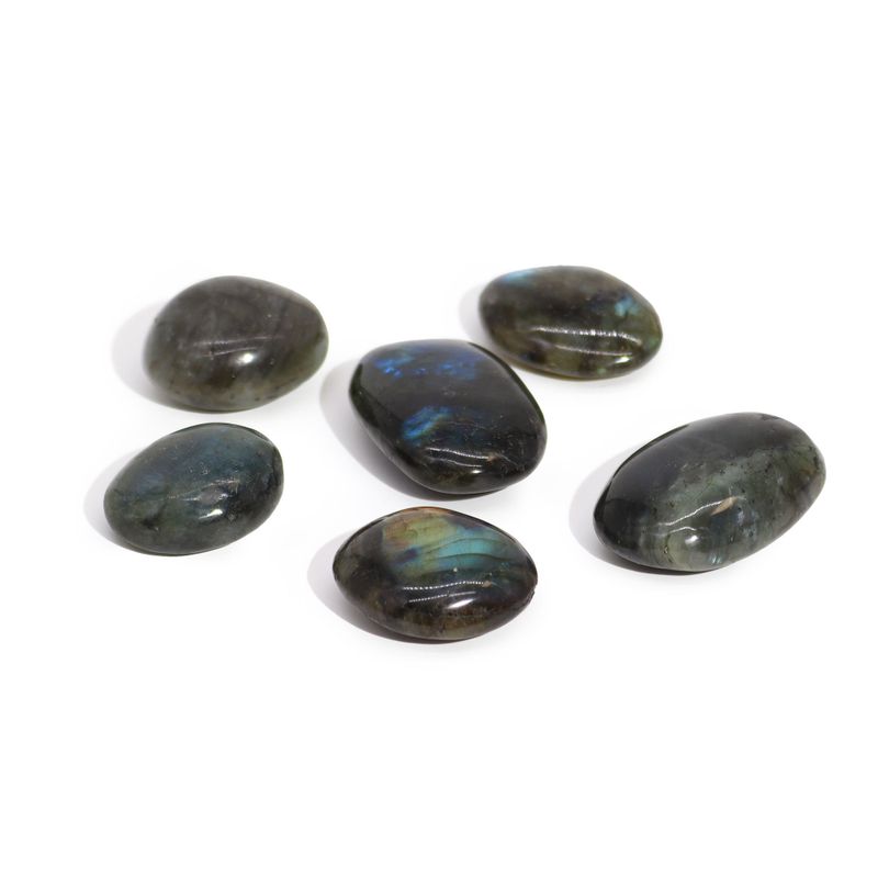 Pierres Palmier Labradorite de Madagascar (environ 17-40g 35-50mm)