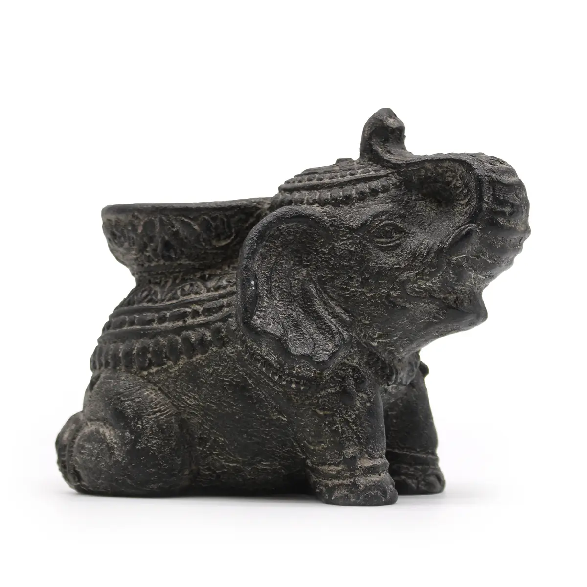 Elephant Incense & Candle Holder (black antique) — Incense · GlowDuty apothecary