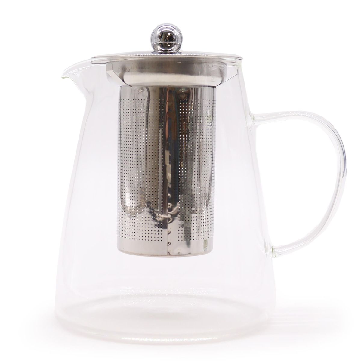 Chaleira de vidro com infusor - Forma de cantil - 950 ml