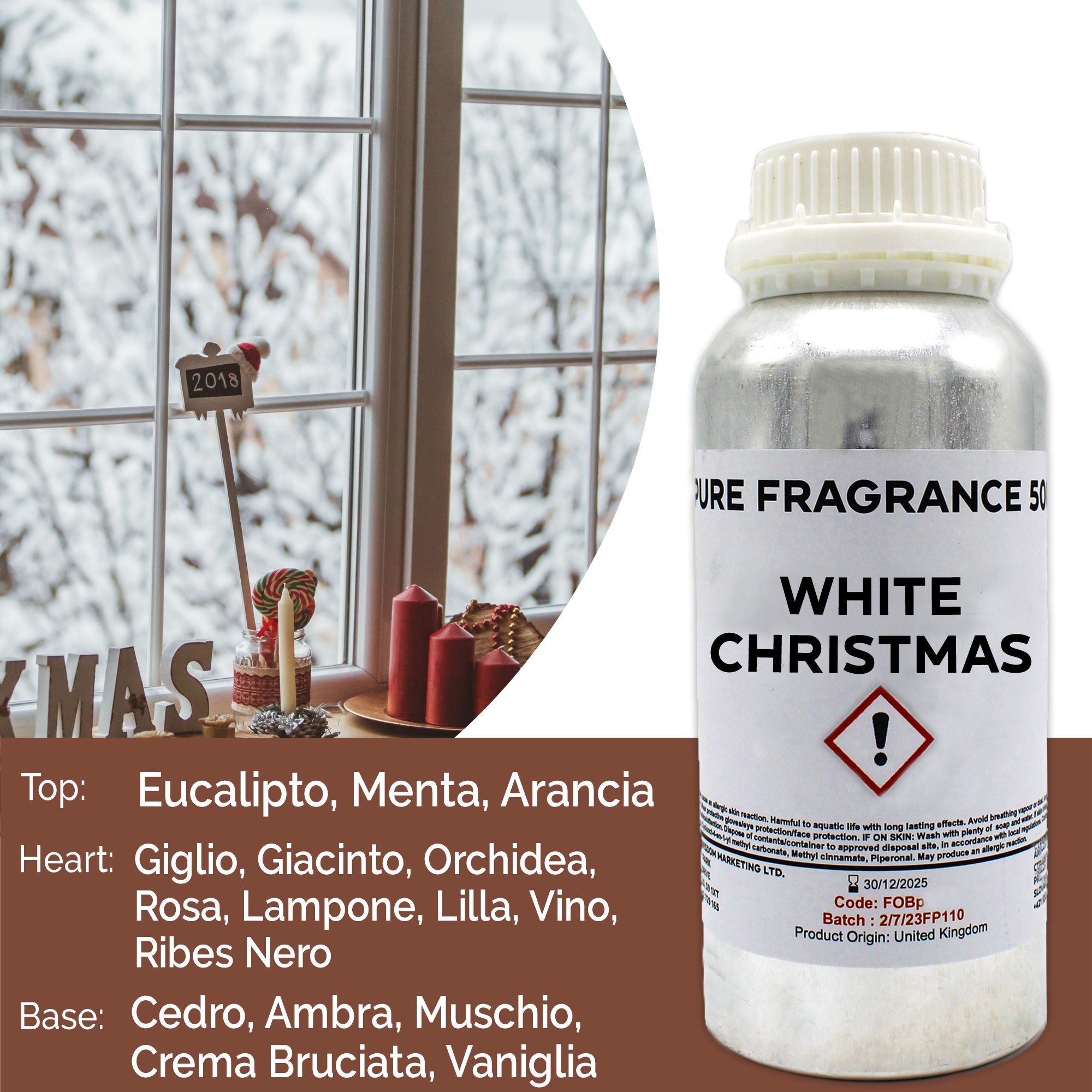 Fragranza Pura 500g - Bianco Natale