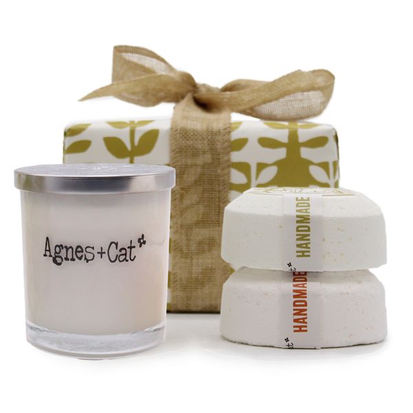 Poklon Kutija - Svježi Citrus (Svijeća) + Klementina i Mar. Rolada (Bombica)