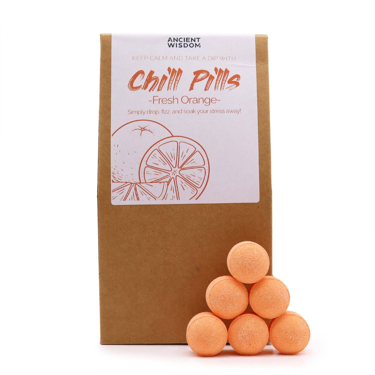 Pacote de presente Chill Pills 350 g - Laranja fresca