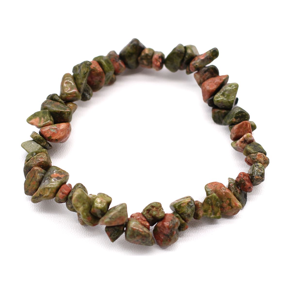 Pulseira Fragmentos de Pedras Preciosas - Jaspe verde