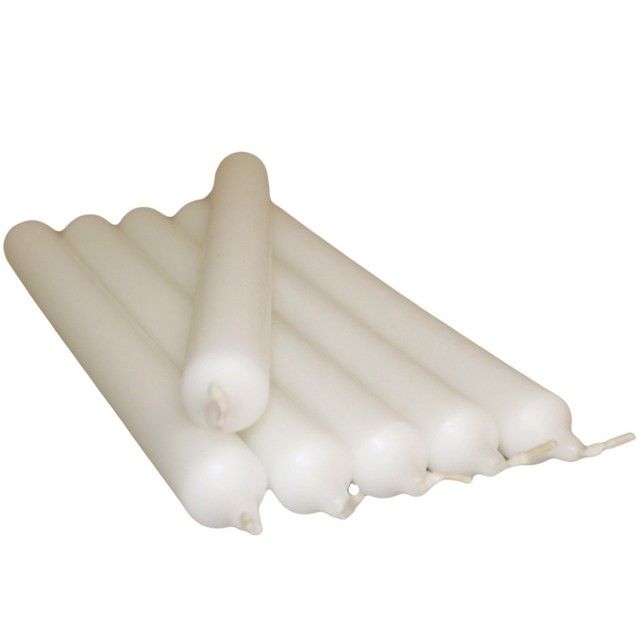 Velas de jantar brancas a granel (100)