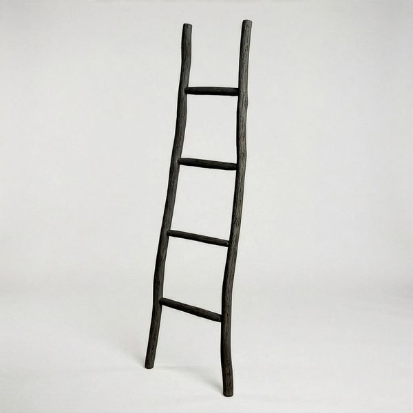 Gran escalera de madera Kemu - 1,5 m - Negro - Estilo japonés