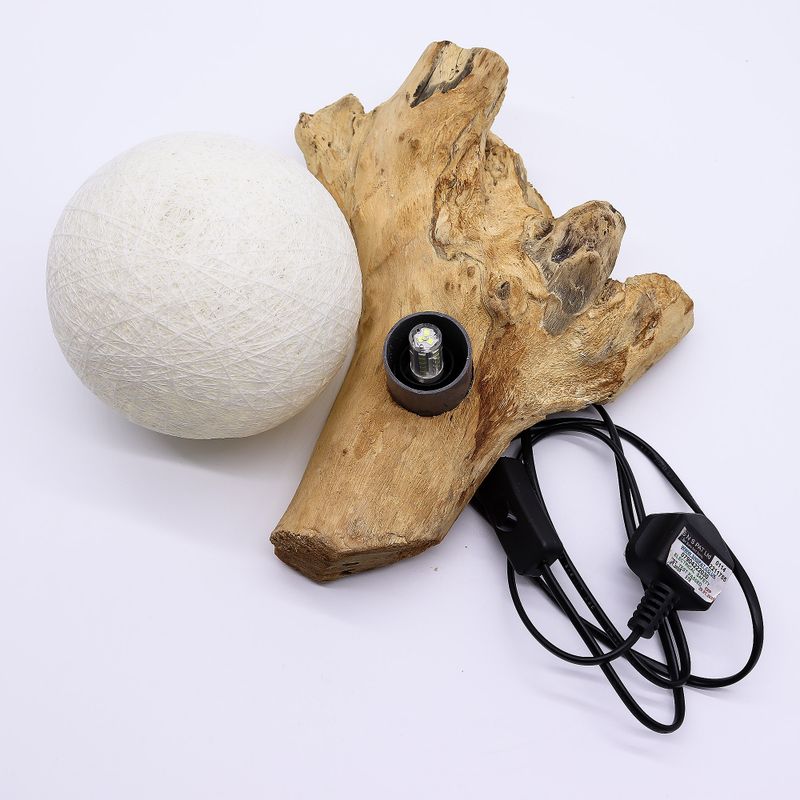 DriftGlow Lamp Cotton Luna Ivory Shade