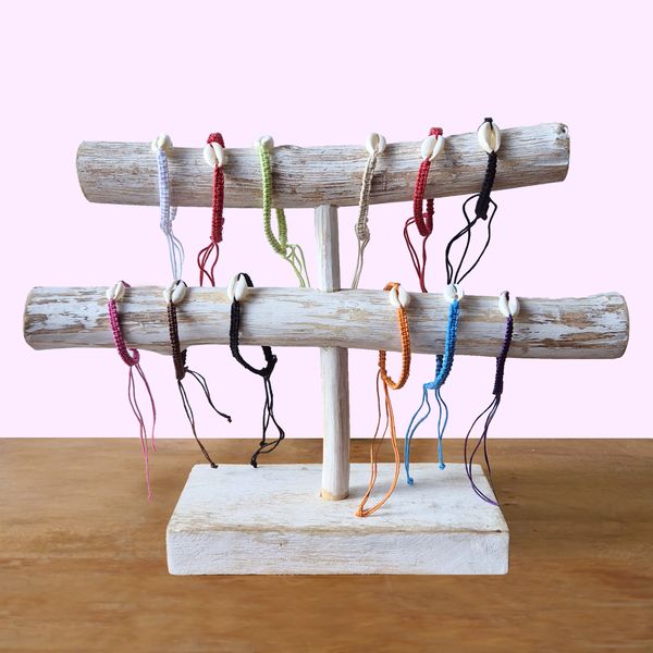 Bracelets d'Amitié Faits Main - Coquillages Cauris (asst)