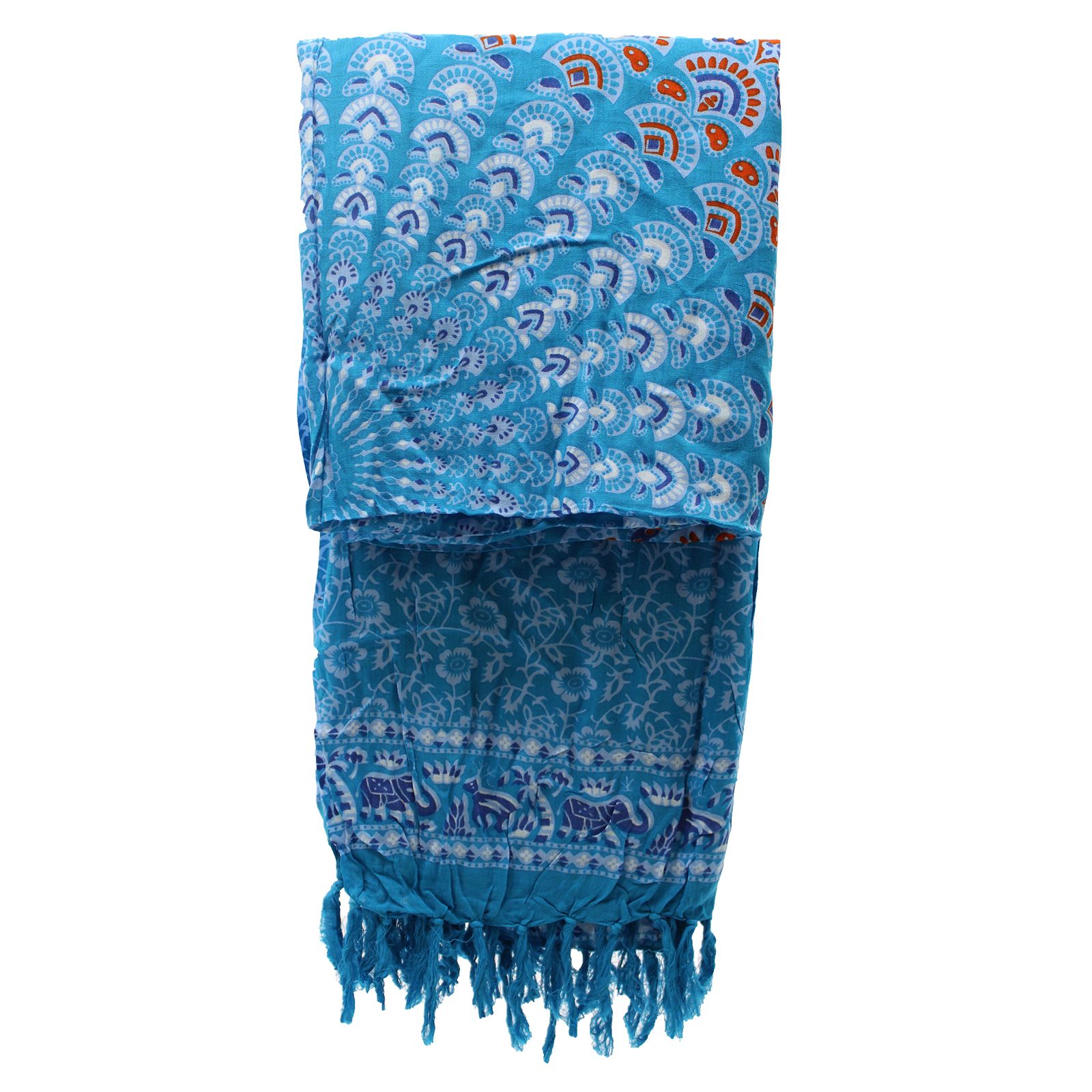 Mandala Sarongs - Teal met Oranje