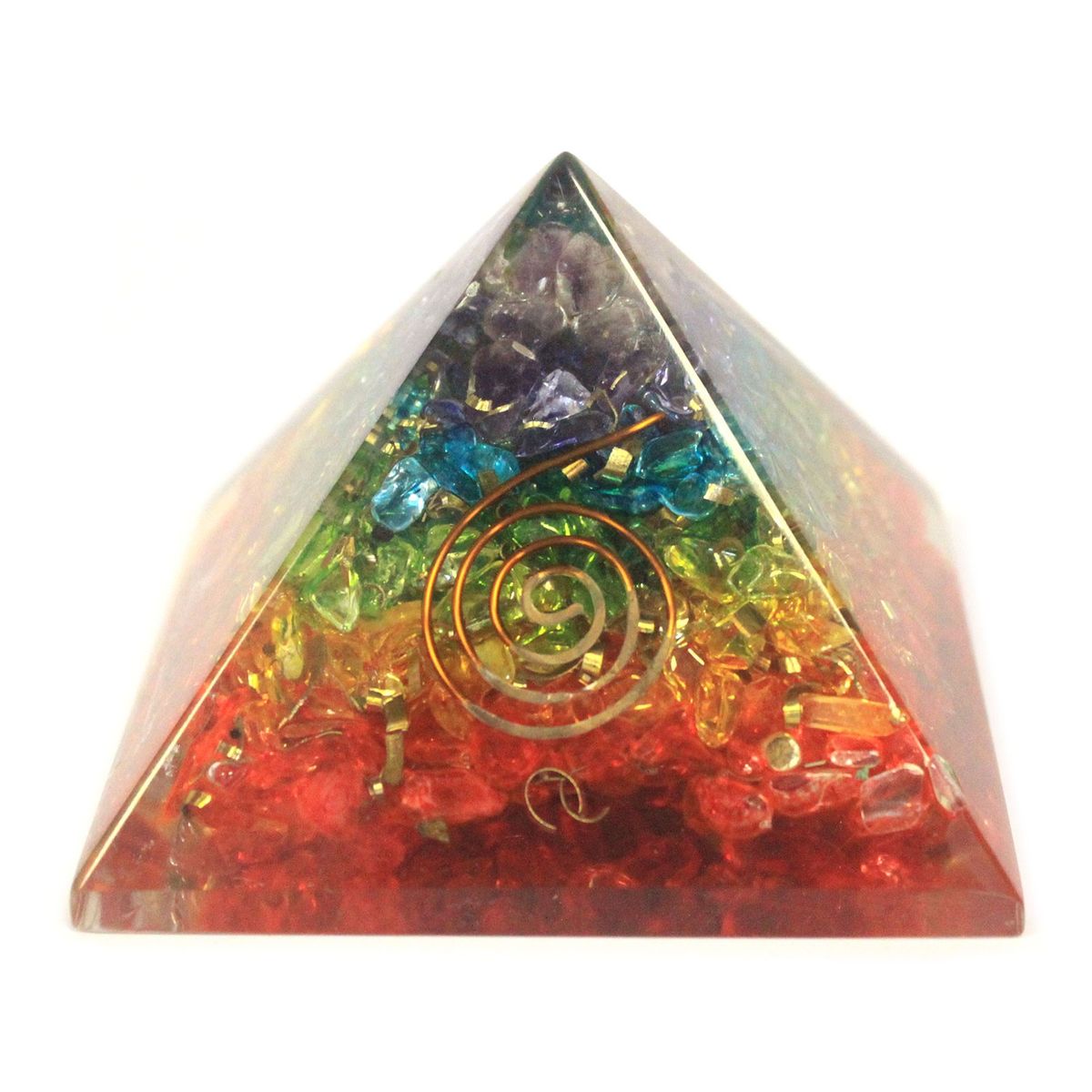 Piramide de Orgonite 70 mm - Pedras dos Chakras