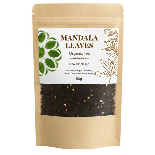 Chá Preto Mandala Leaves Chai Orgânico 50g
