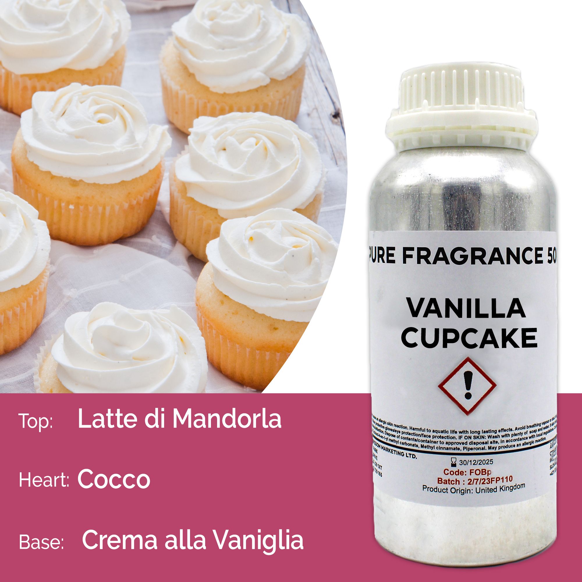 Fragranza Pura 500g - Cupcake alla Vaniglia