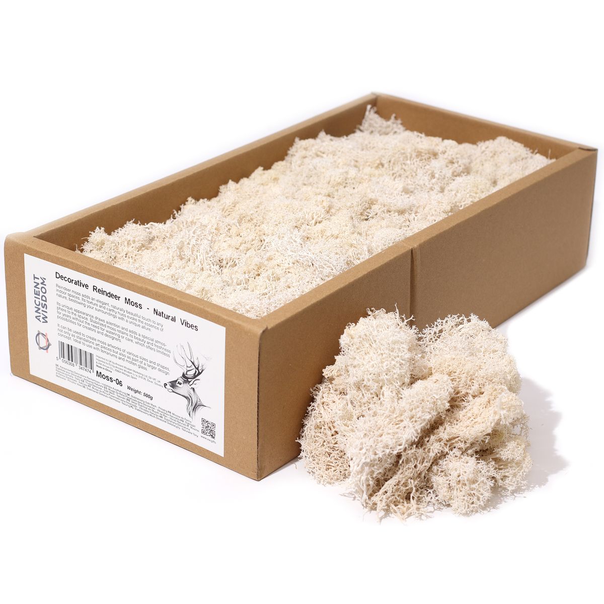 1x Musgo decorativo - Natural - (aprox. 500 g)