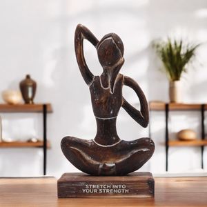 Wooden Yoga Lady