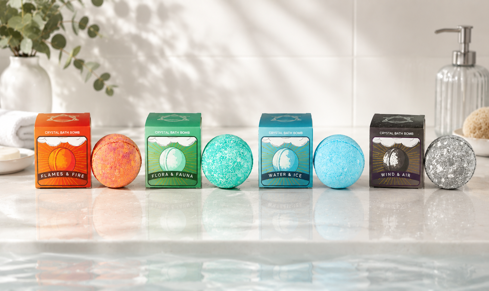 Elemental Crystal Bath Bombs