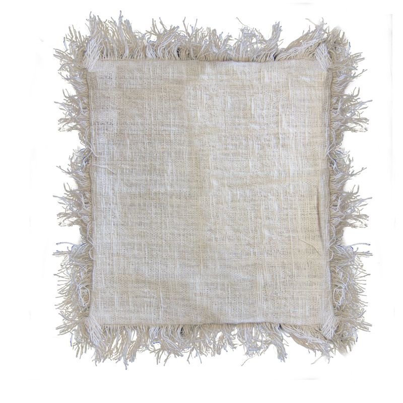 Bavlněný Návlek na Polštář s Třásněmi - 60x60cm