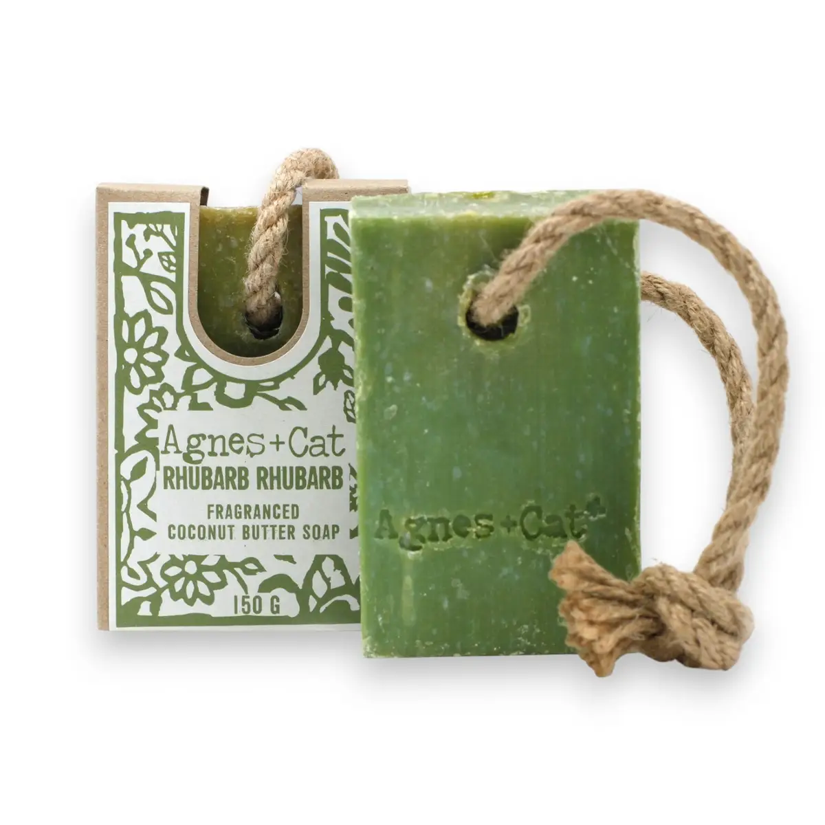 Agnes + Cat Soap On A Rope - Rhubarb Rhubarb — Soap · GlowDuty apothecary