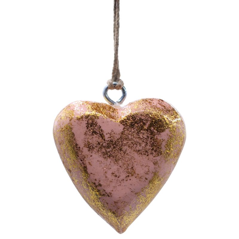 Large Decor Wood Hearts - Rose Gold - in Display Jar