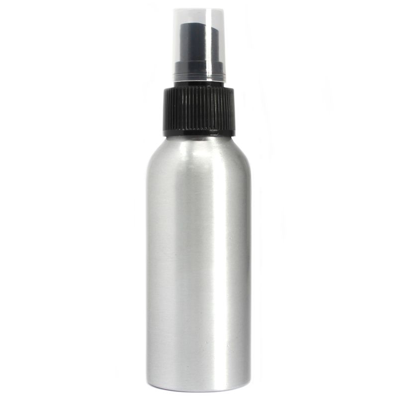 Bouteille en aluminium de 100 ml avec pompe noire