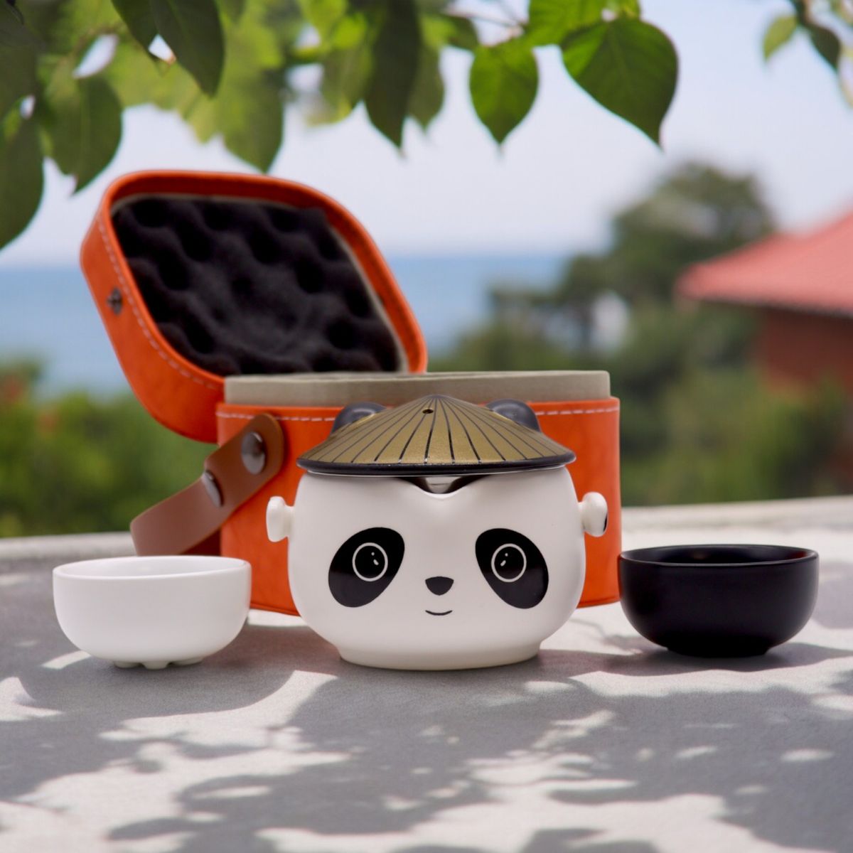 Conjunto de Chávena – Panda – Duas Chávenas e Estojo de Viagem