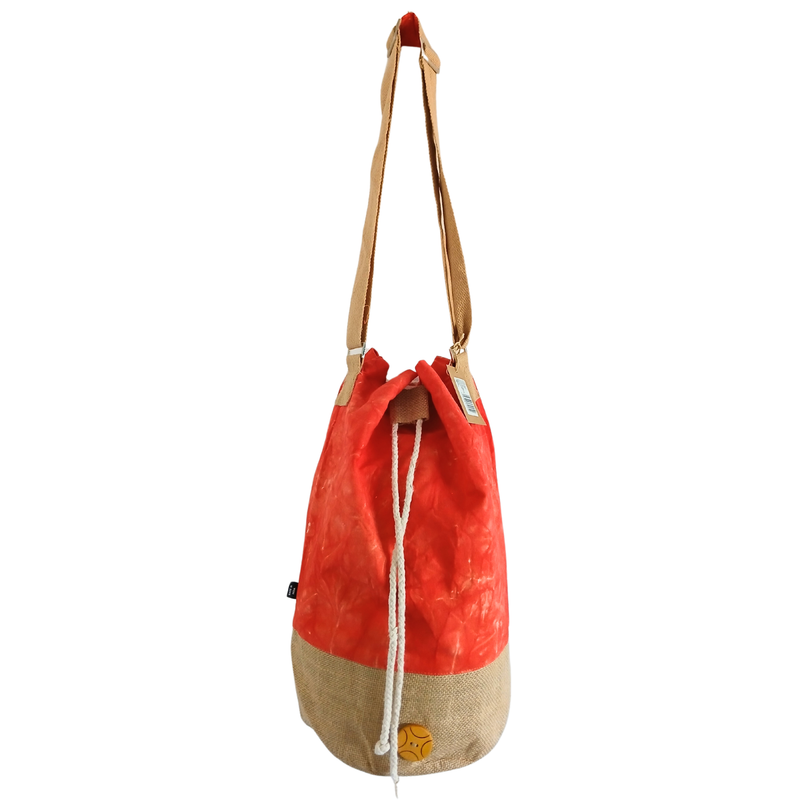 Sac à dos 100 % naturel - Orange effet délavé - Main de Namaste