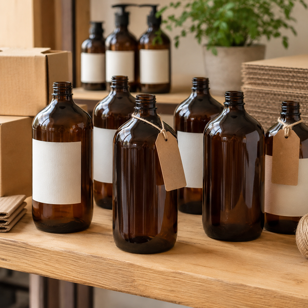 Bouteilles en Plastique Ambrées