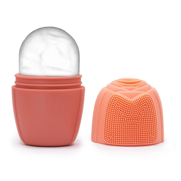 Rolos de Gelo de Silicone Facial - Laranja