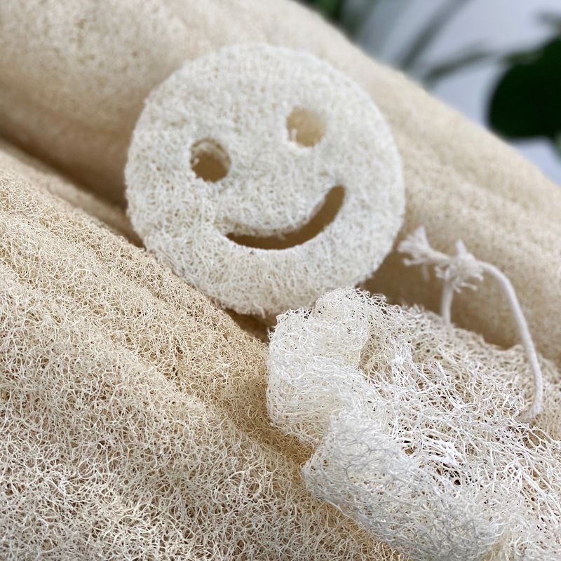 Loofah de Luxe Égyptien avec Ficelle en Coton - Non Compressé - 2 cm