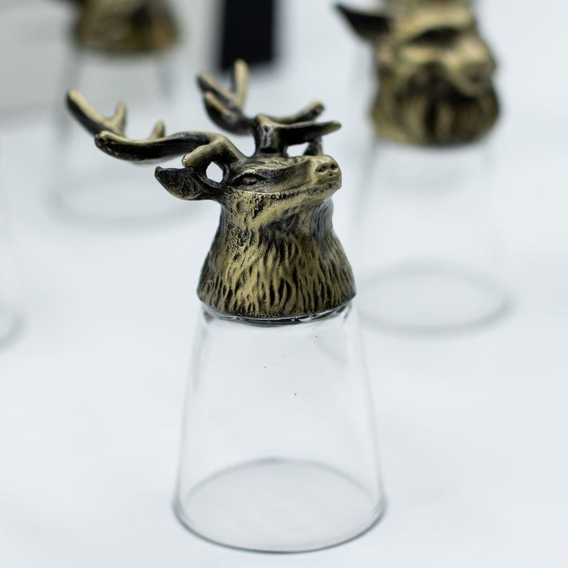 Gift Set of 12 Bottom Up Shot Glasses (25ml) - Forest & Mystical Creatures