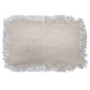 Linen Cushion Cover 30x50cm with Fringe - Stylish Soft Decor