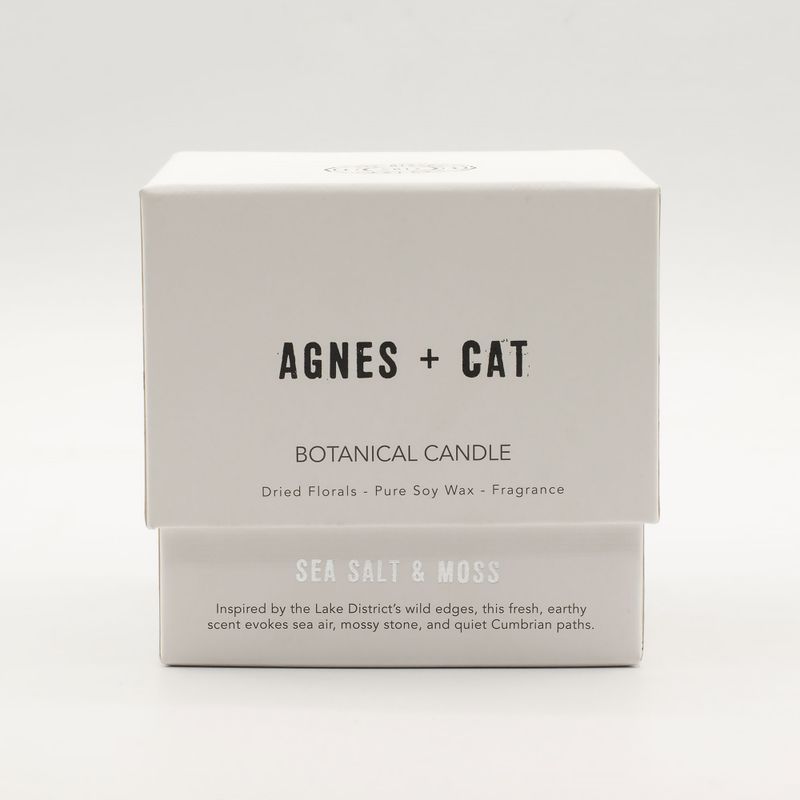 Agnes + Cat Extra Large  Crackle Soy Candle - Seasalt & Moss