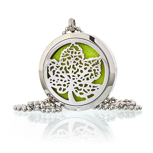 Aromatherapy Jewellery Necklace - Leaf 30mm — Aromatherapy Tools · GlowDuty apothecary