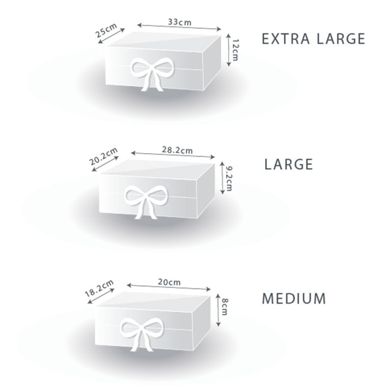 Flat Pack Gift Box - Large  (28.2x20.2x9.2cm) - Ivory