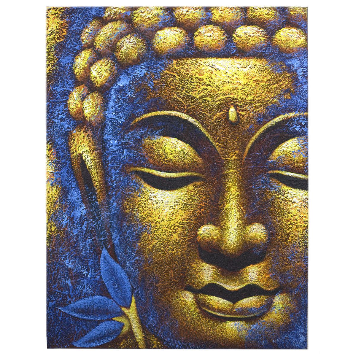 Quadro de Buda - Flor de Lótus e Rosto Dourado