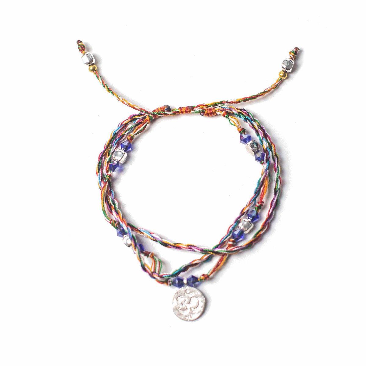 Pulseira de cordão do templo - Om na serenidade