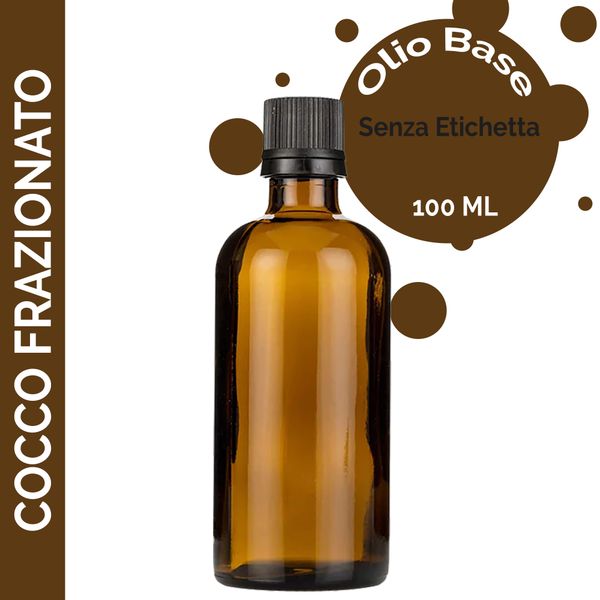 Olio Base di Cocco Frazionato 100 Ml - Senza Etichetta